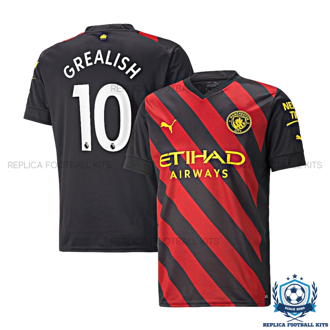 Manchester City Away Men Shirt - Replica Football Shirt GREALISH 10 Printed 2022/23 - Overview