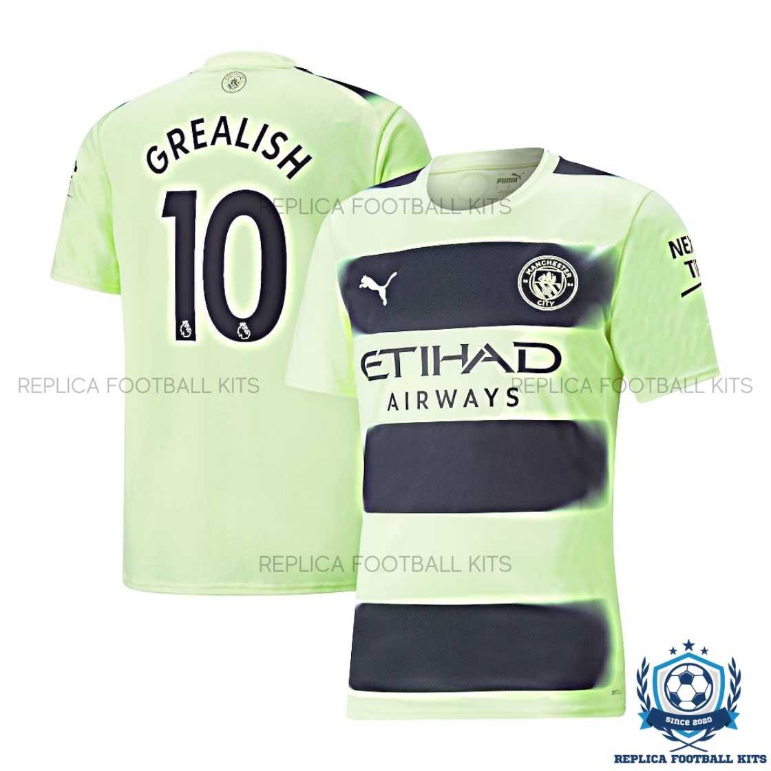 Manchester City Third Replica Football Shirt GREALISH 10 Printed 2022/23 - Overview