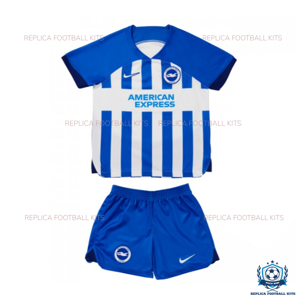 Brighton Home Kids Replica Football Kit 23/24