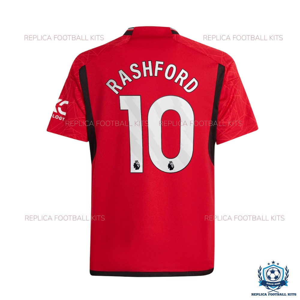 Man Utd Home Shirt Rashford 10 - Back View