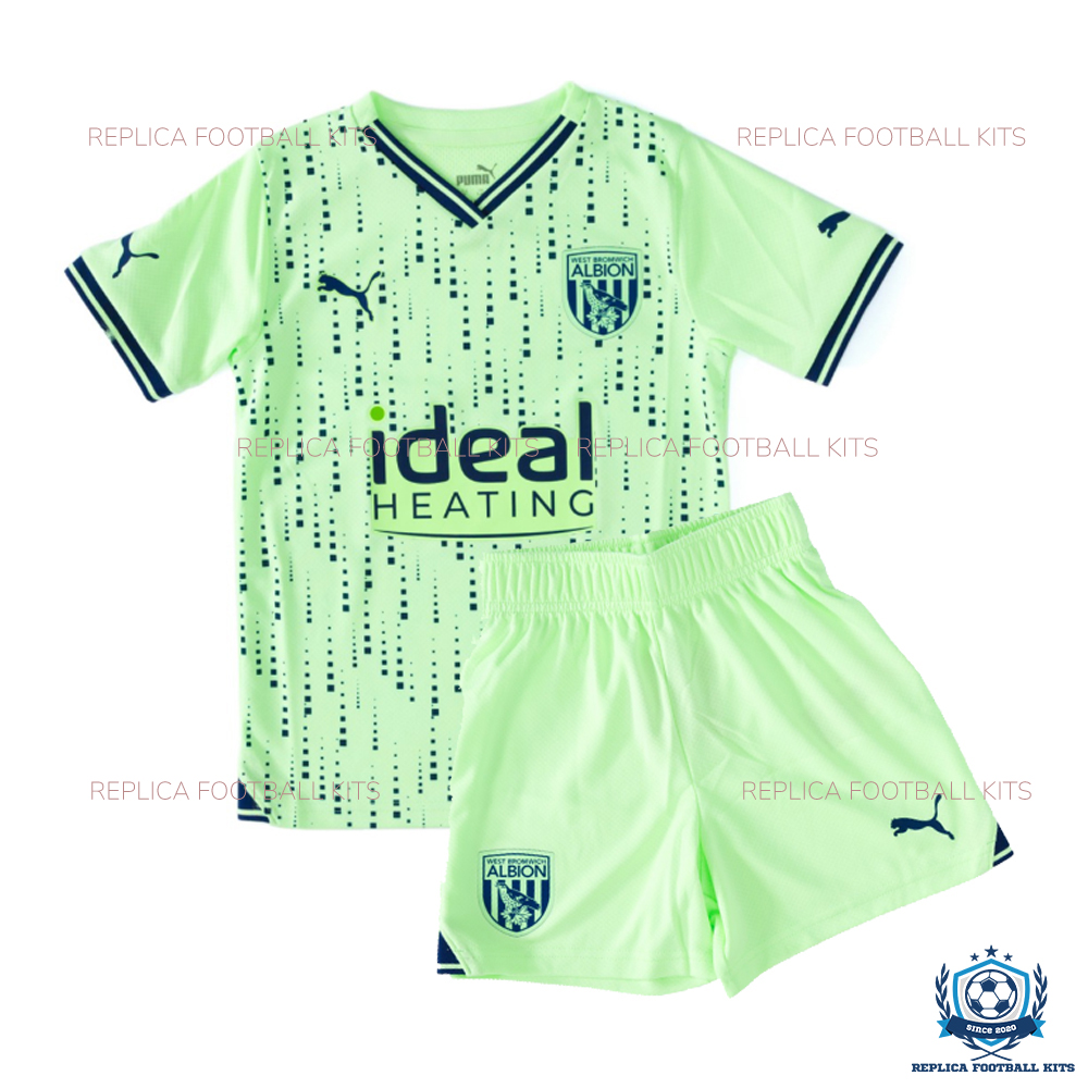 West Bromwich Away Kid Replica Kit Line