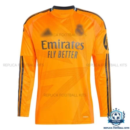 Real Madrid Away Men Replica Football Shirt 24/25 Long Sleeve - Front View