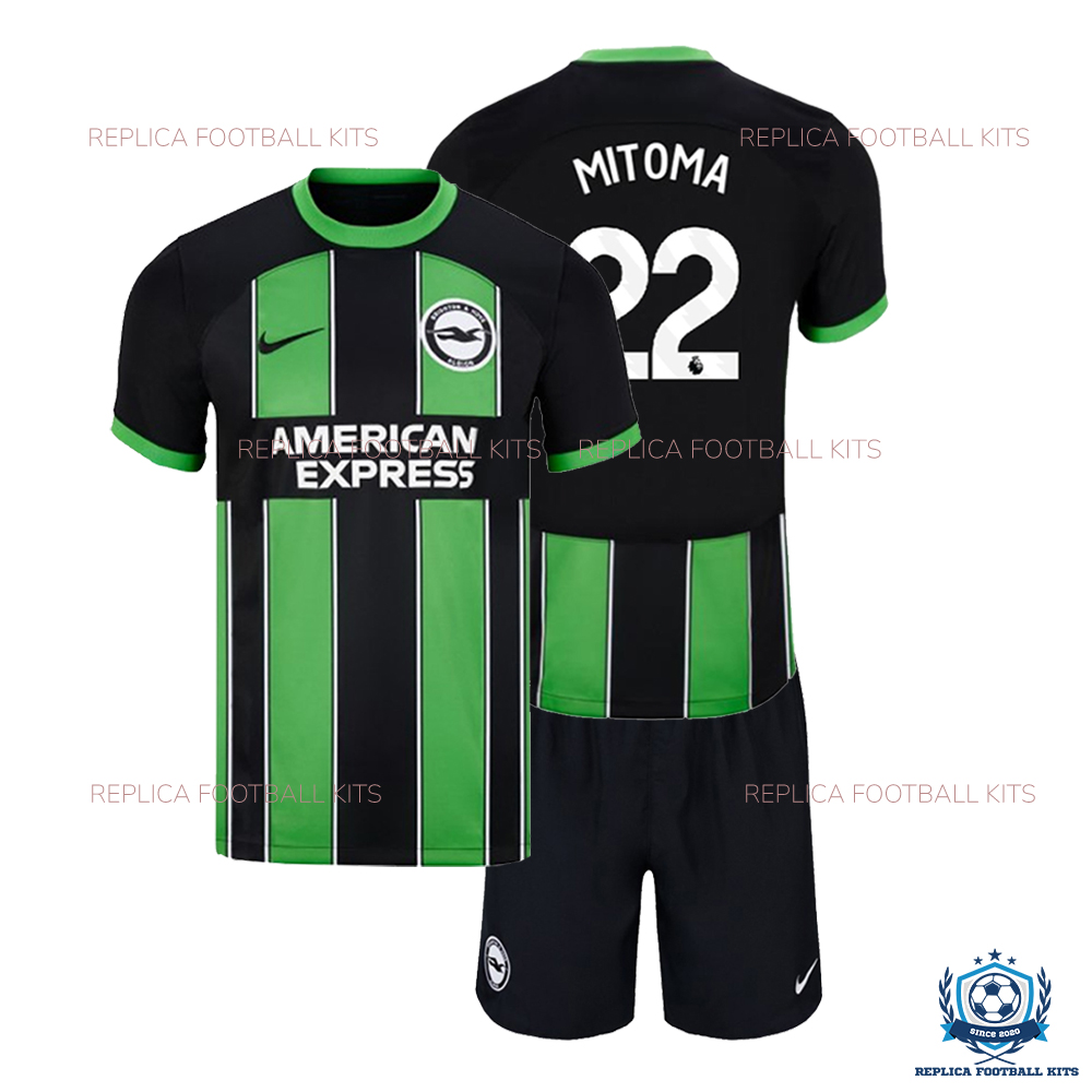 Brighton Away Kids Replica Kits 23/24 Mitoma 22