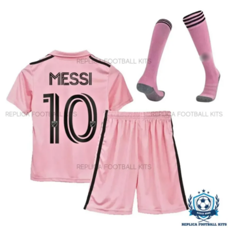 Inter Miami Home Kid Replica Football Kit 23/24 MESSI 10 Printed - over view