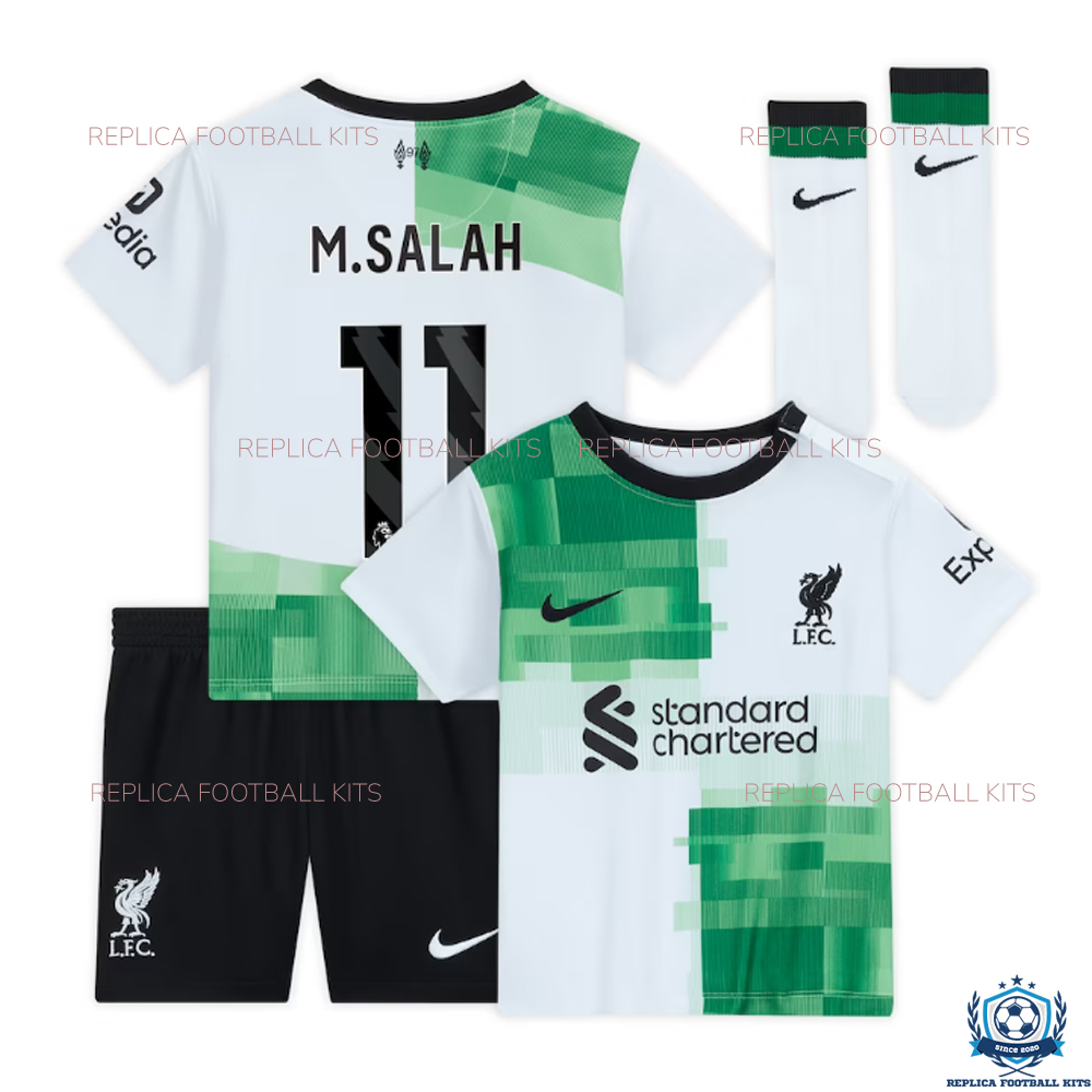 Liverpool Away Kid Replica Kit 23/24 Salah 11