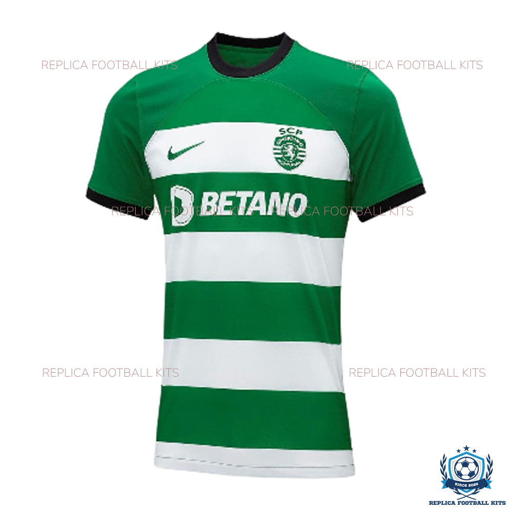 Front View Of Sporting CP Home Men Replica Shirt