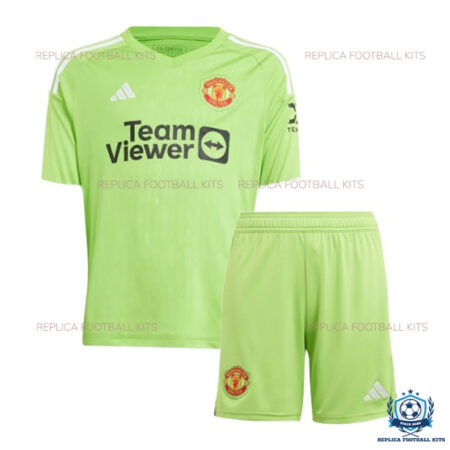 Man Utd Green Goalkeeper Kid Kits