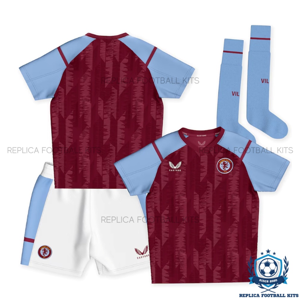 Aston Villa Home Kids Replica Football Kits 23/24