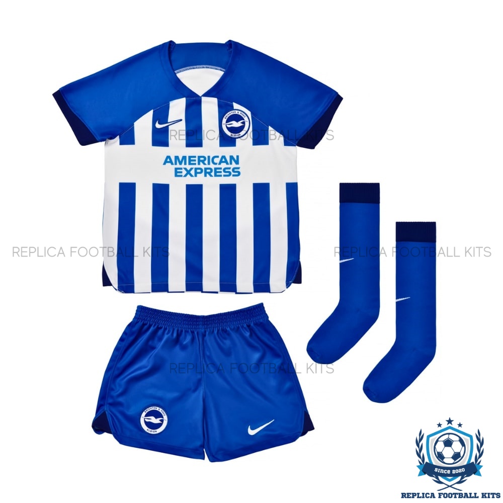 Brighton Home Kids Replica Football Kit 23/24