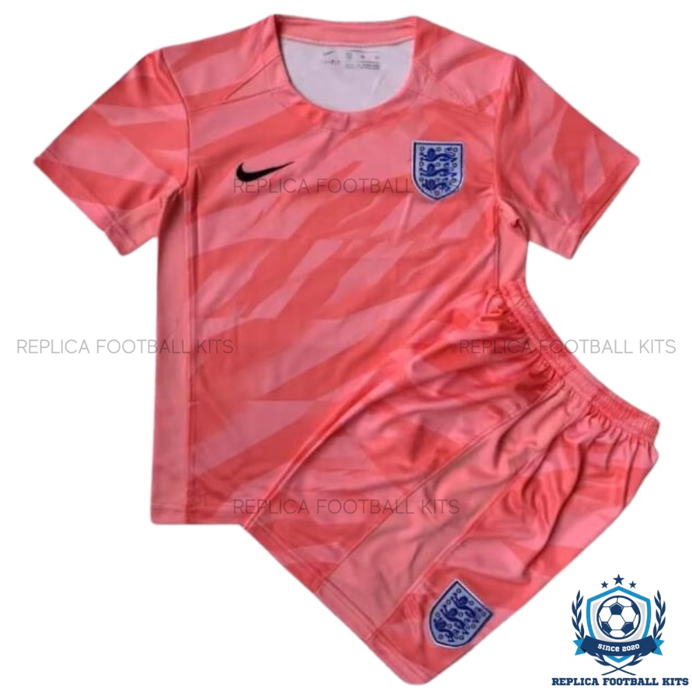 England Goalkeeper Pink Kids Replica Kit 2023