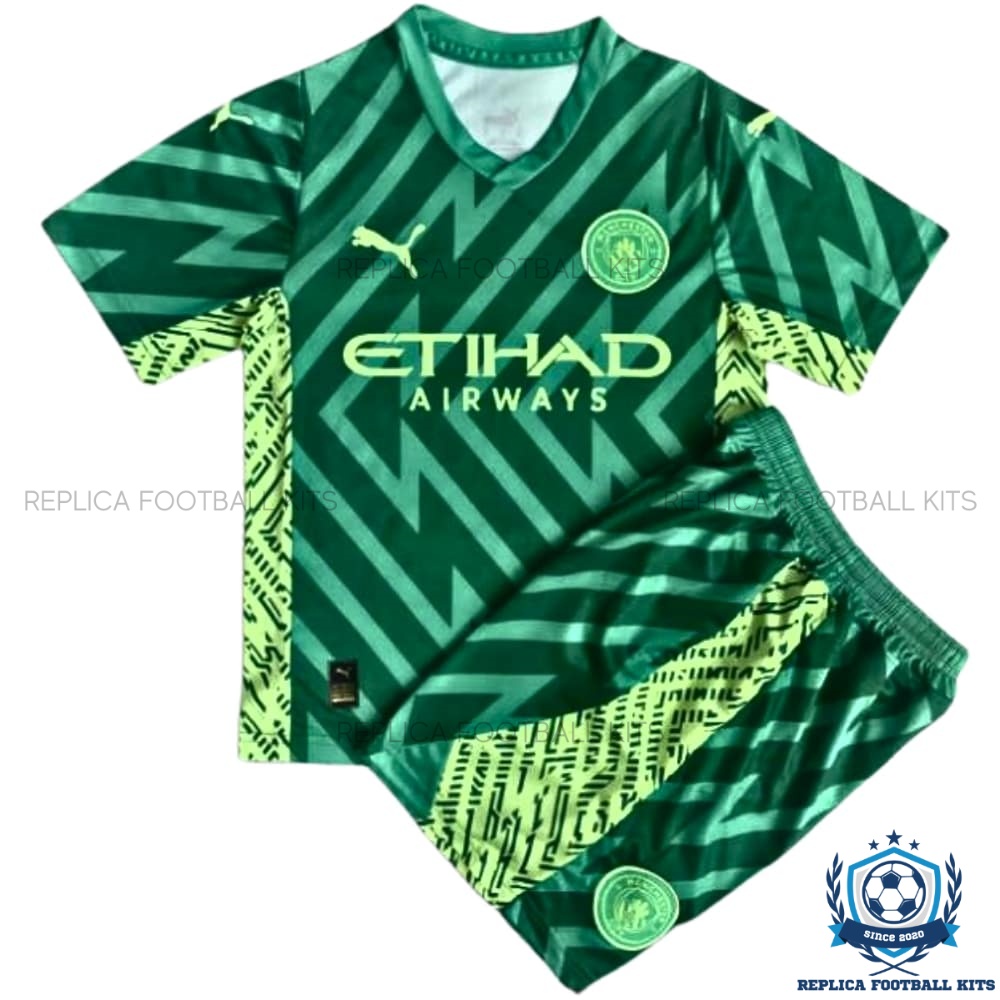 Man City Goalkeeper Away Kid Replica Kit