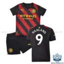 Manchester City Away Haaland 9 Kids Kit 22 23 - Front View