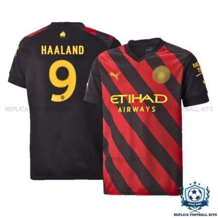 Man City Haaland 9 Away Men Replica Shirt 22/23 - Front View