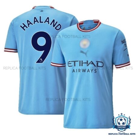 Man City Haaland 9 Home Men Replica Shirt 22/23 - Front View