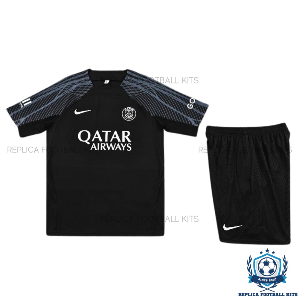 PSG Black Training Kid Replica Football Kit