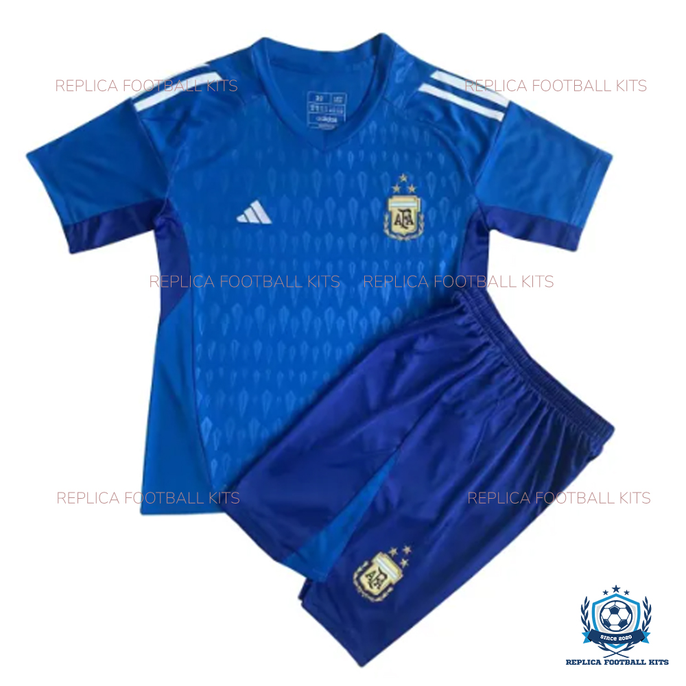 Argentina Black Goalkeeper Kid Replica Kit