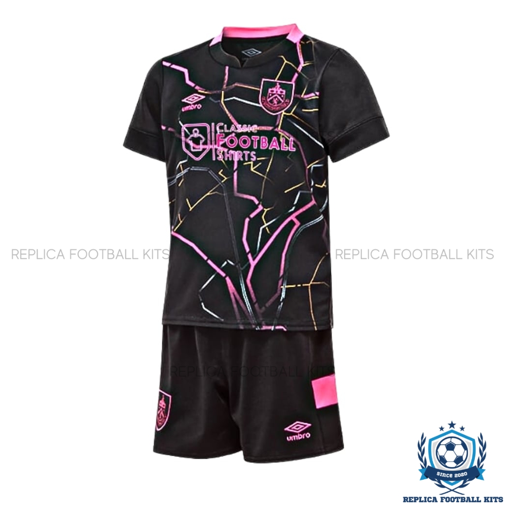 Burnley Third Kids 22 23 Kids Football Kit - front view