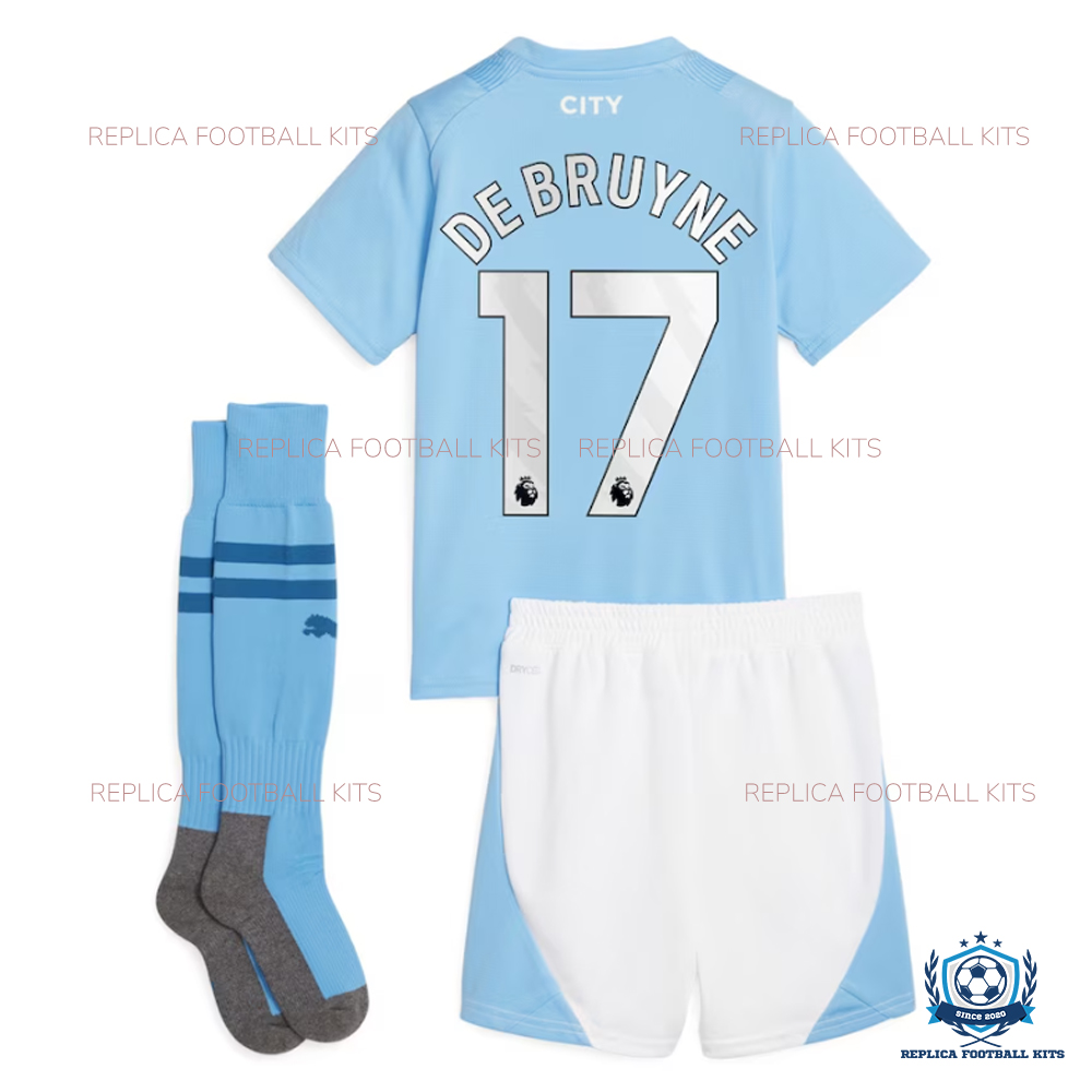 Manchester City Bruyne 17 Home Men Replica Kit