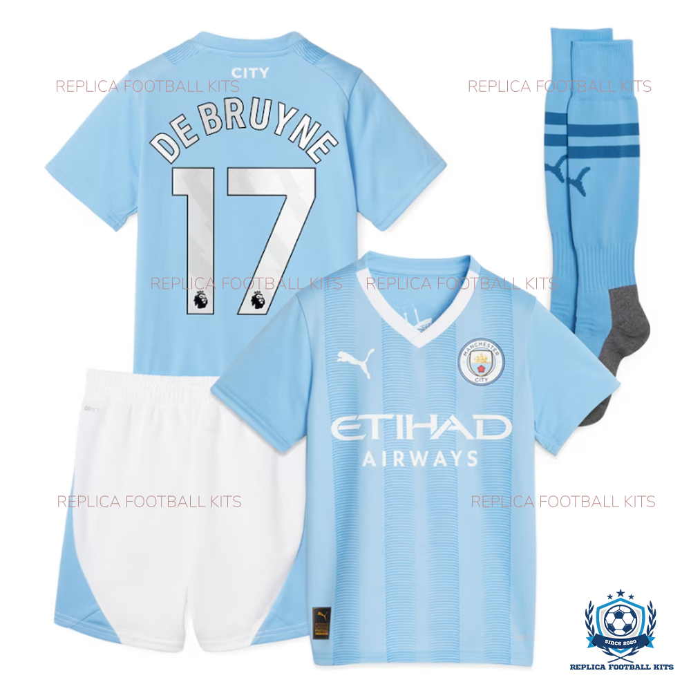 Manchester City Bruyne 17 Home Men Replica Kit