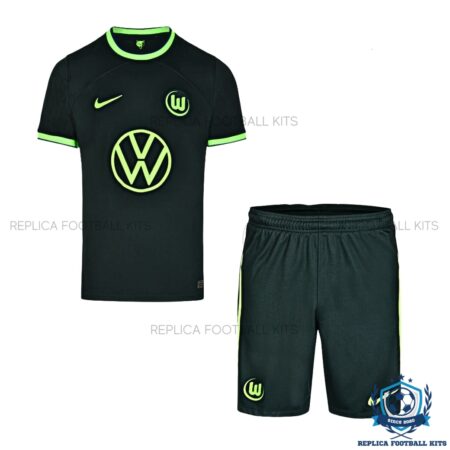 VFL Wolfsburg Away Kids 22 23 Kids Football Kit - front view