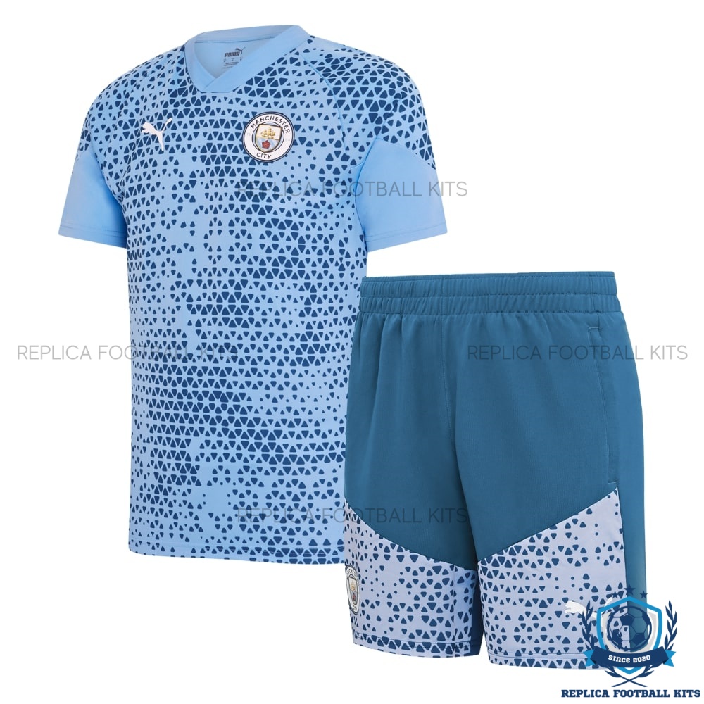 Manchester City Blue Training Kid Replica Kit