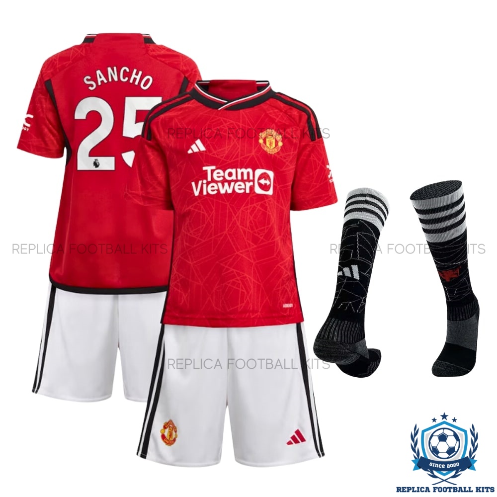 Man Utd Home Kid Kit Sancho 25