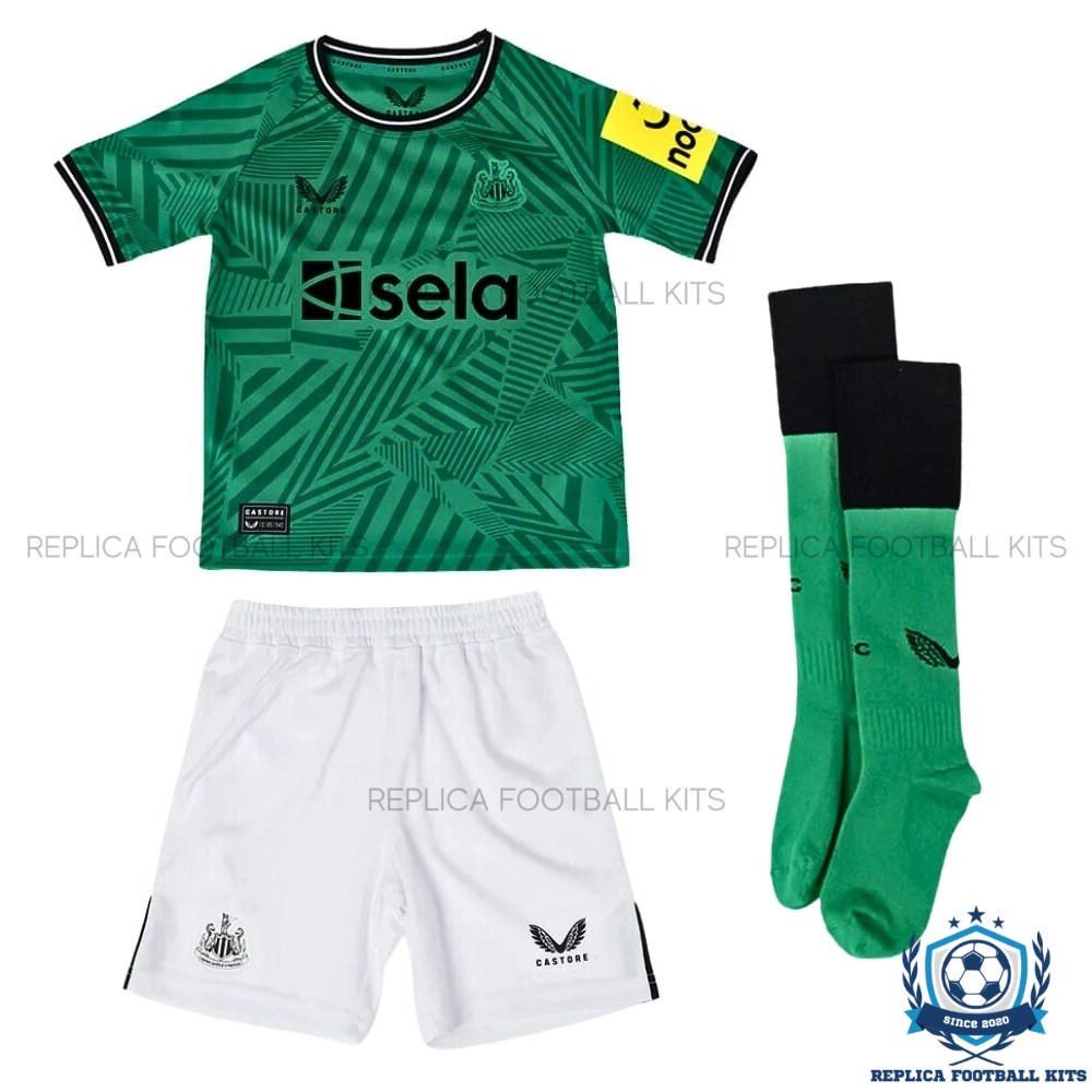 Newcastle Away Kid Replica Football Kit - Front View