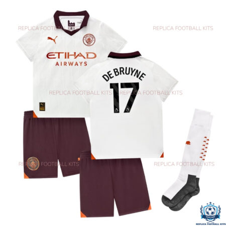 Man City Away Kid Replica Kit BRUYNE 17