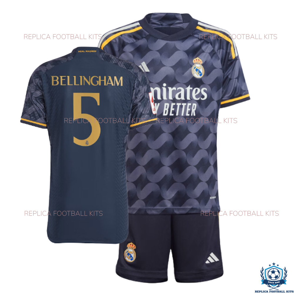 Buy Real Madrid Away Replica Kit Bellingham 5 23/24 from £24.49