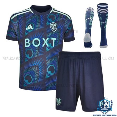 Leeds United Away Kid Replica Kit 23/24