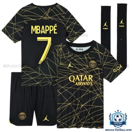 PSG Jordan Fourth Kids Replica Kit MBAPPÉ 7 - Overview