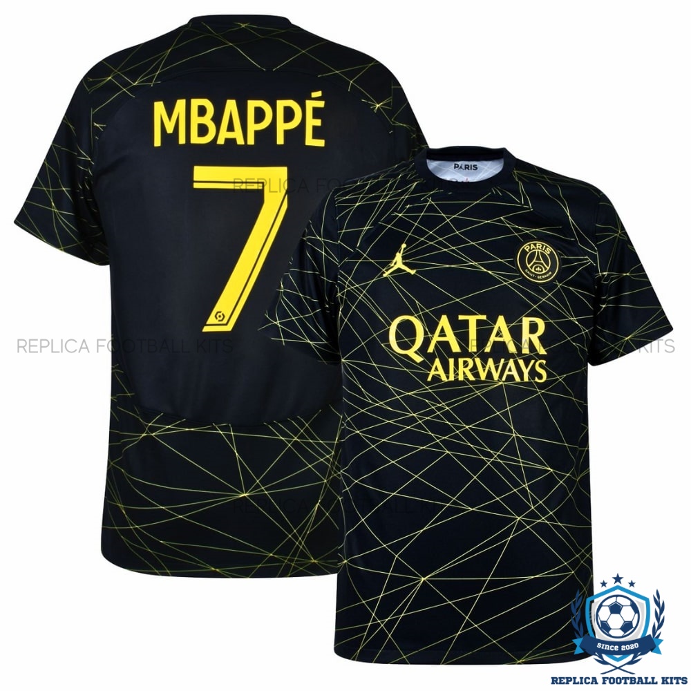 PSG Jordan Fourth Men Replica Shirt MBAPPÉ 7