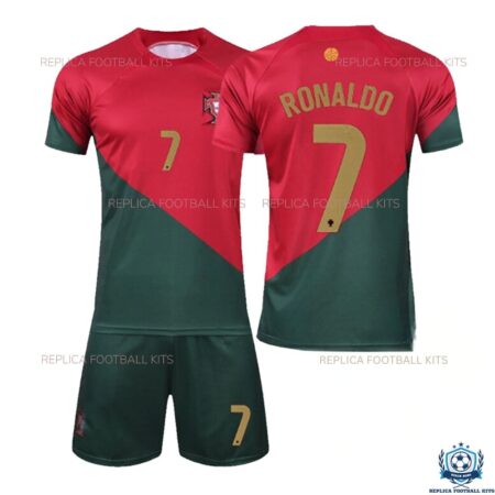 Portugal Home Kid Replica Kit Ronaldo 7 2022 - overview