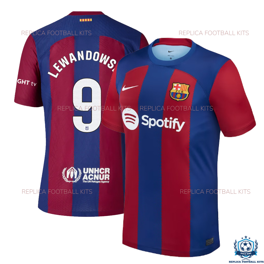 Barcelona Home Replica Shirt LEWANDOWSKI 9