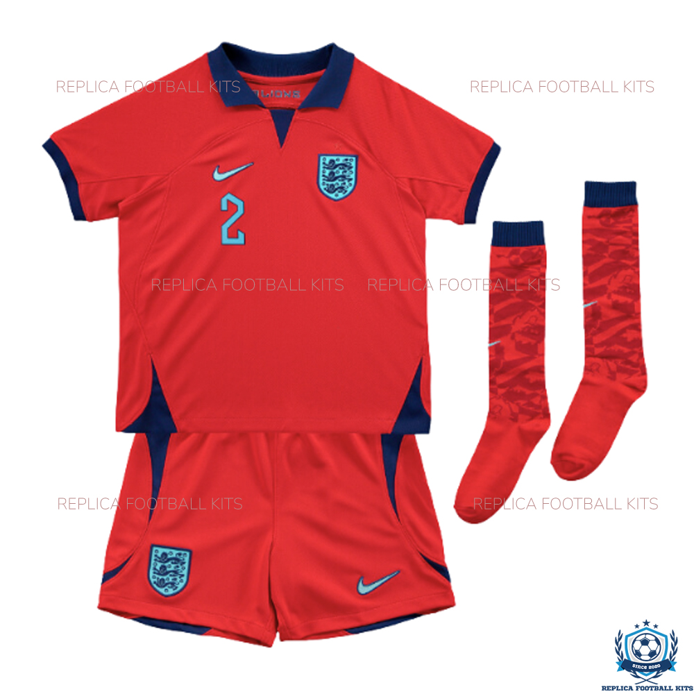 England Away Kids Replica Kit 2022 WALKER 2