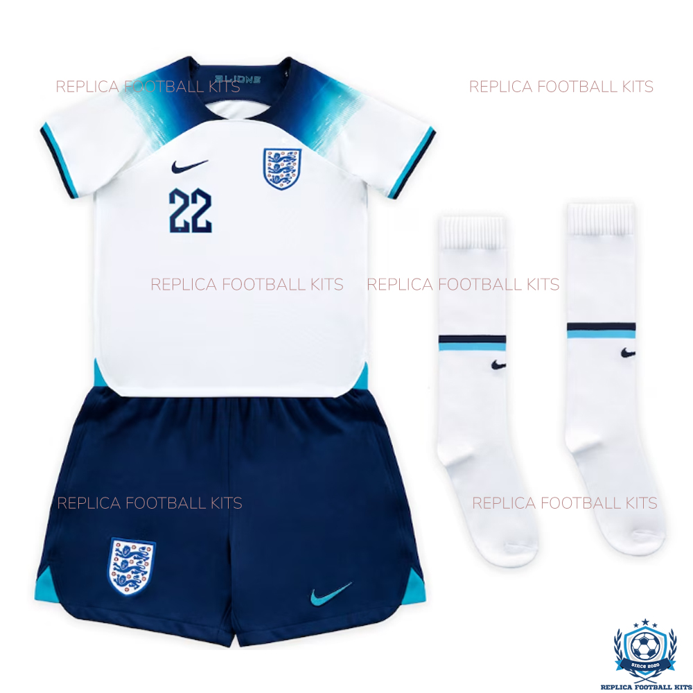 England Home Kids Replica Kit 2022 BELLINGHAM 22