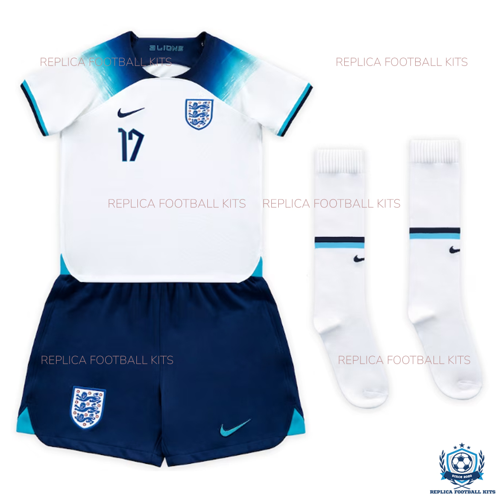 England Home Kids Replica Kit 2022 SAKA 17