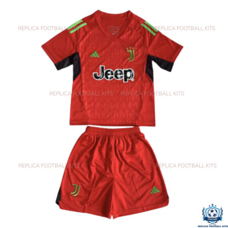 Juventus Red Goalkeeper Kids Replica Kit