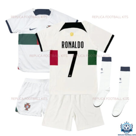 Portugal Away Kid Replica Kit Ronaldo 7