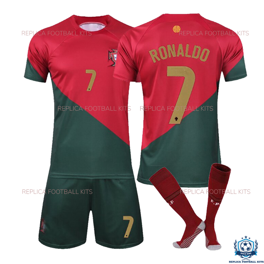 Portugal Home Kid Replica Kit 2022 Ronaldo 7 - Overview