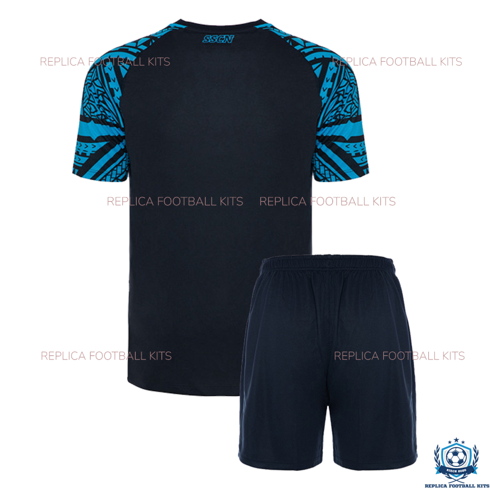 Napoli Navy Pre-Match Training Kid Replica Kit