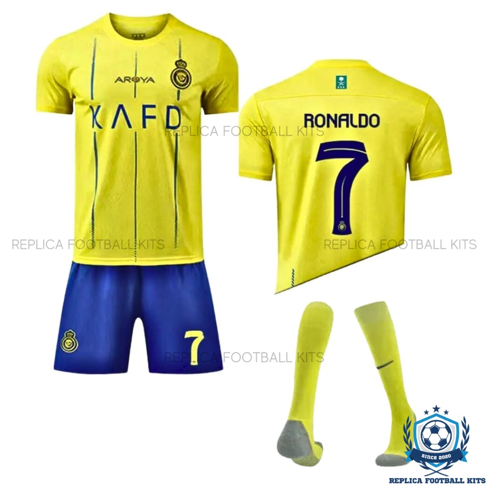 Al Nassr Ronaldo 7 Home Kid Replica Kits 23/24