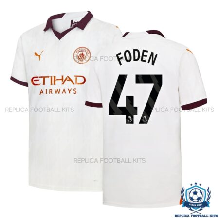 Manchester City Away Replica Shirt Foden 47 - Front View