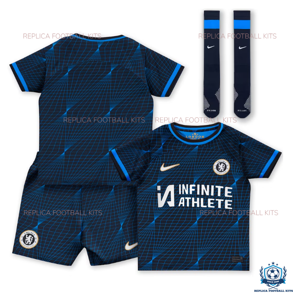 Chelsea Away Kid Replica Kit 23/24 Sponsor