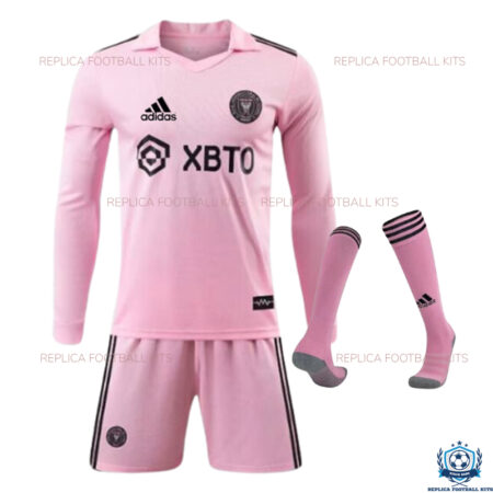 Inter Miami Home Kid Replica Kits Long Sleeve