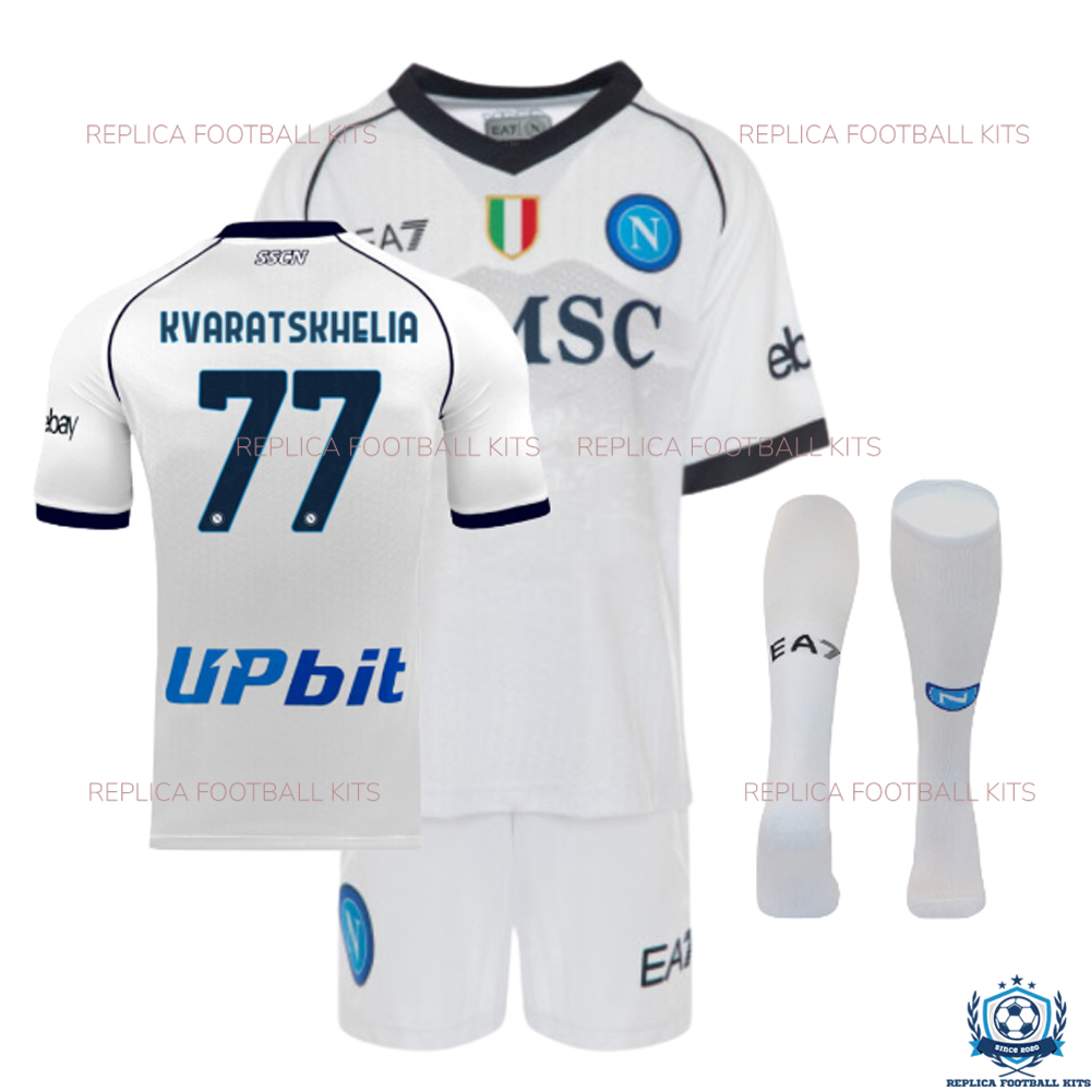 Napoli Away Kid Replica Kits KVARATSKHELIA 77