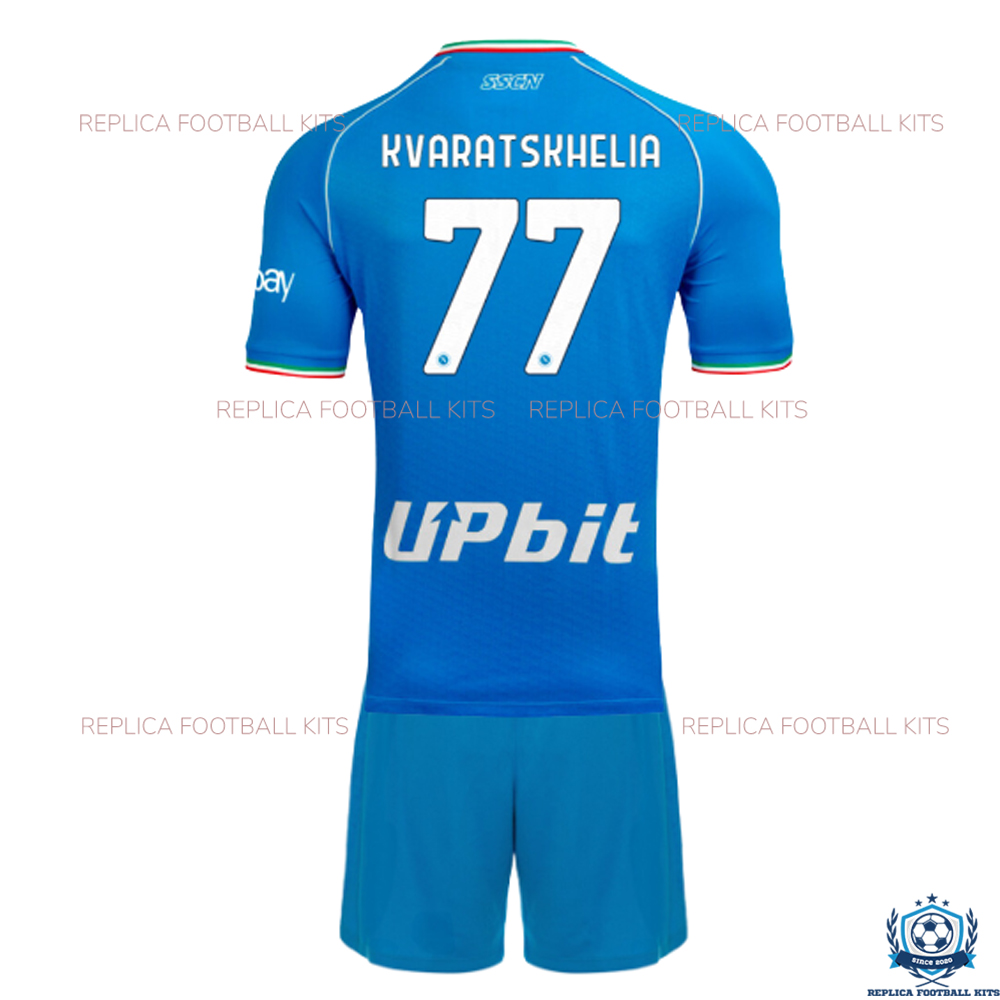 Napoli Home Kid Replica Kits KVARATSKHELIA 77