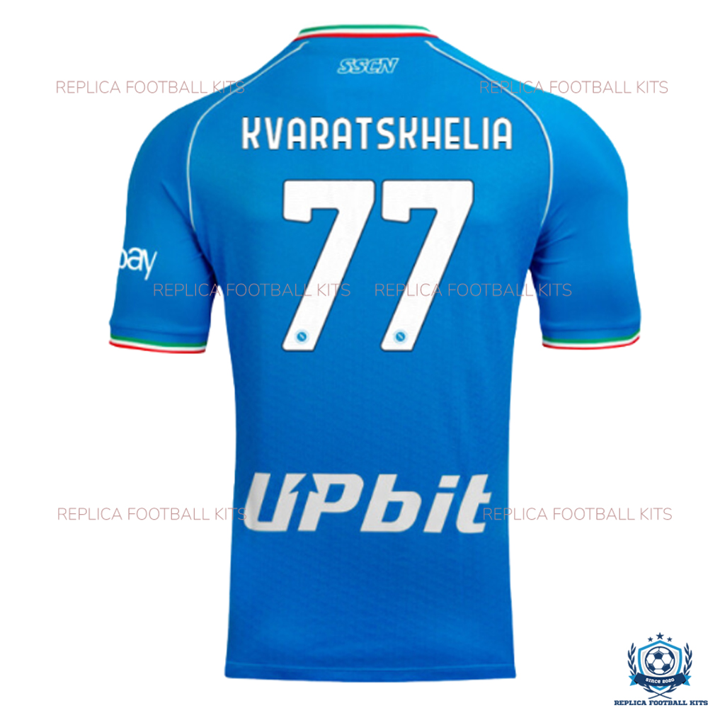 Napoli Home Men Replica Shirts KVARATSKHELIA 77