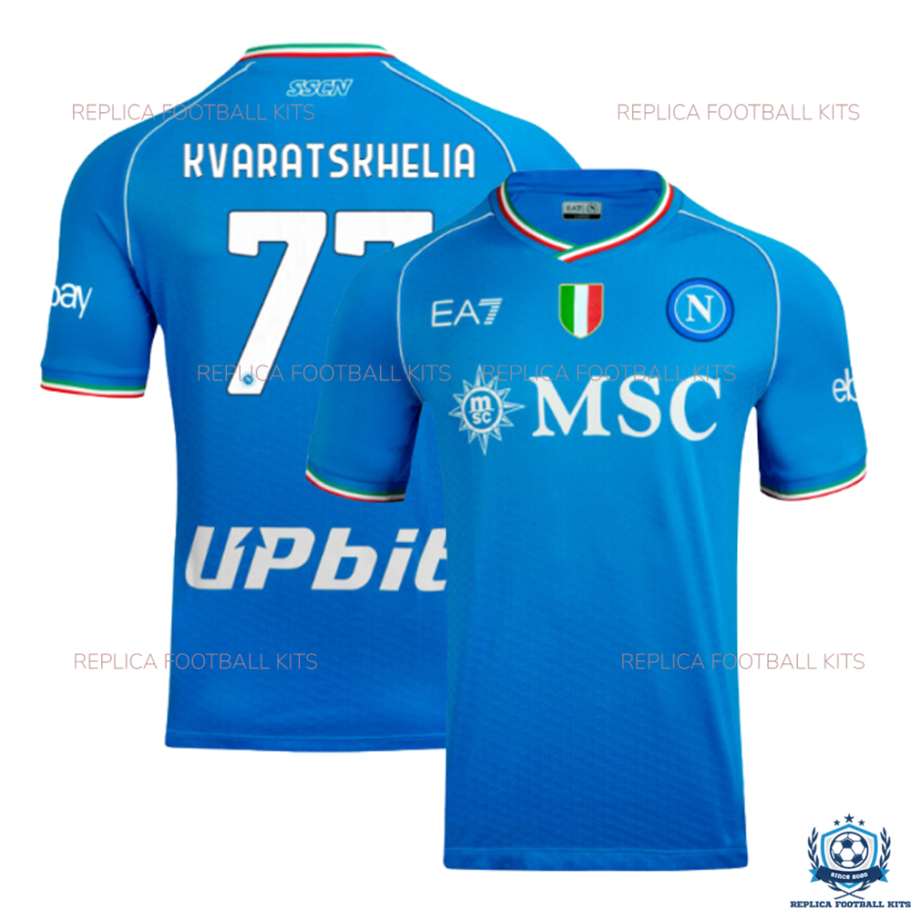 Napoli Home Men Replica Shirts KVARATSKHELIA 77