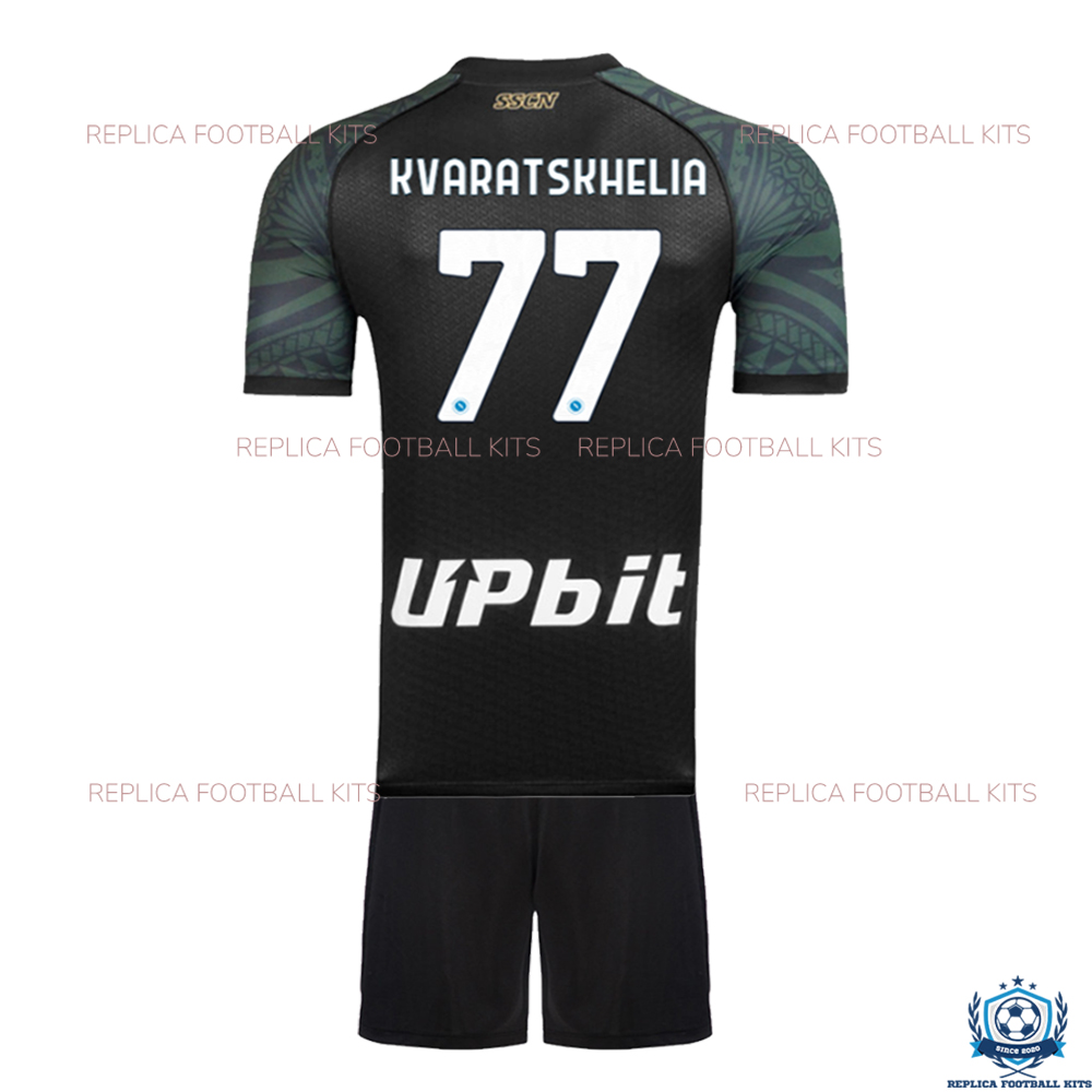 Napoli Third Kid Replica Kits KVARATSKHELIA 77